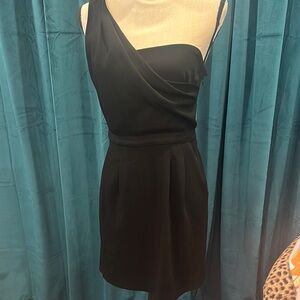 Theory Black One-Shoulder Dress- size 4